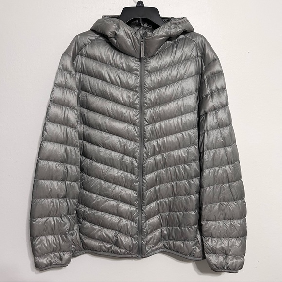 Uniqlo Ultra Light Down Puffer Jacket Winter Gray EUC sz XXL - Picture 1 of 11